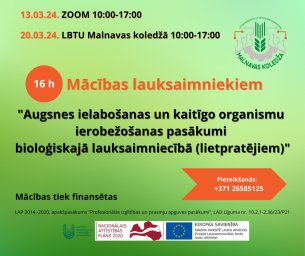 Augsnes ielabošanas un kaitīgo organismu ierobežošanas pasākumi bioloģiskajā lauksaimniecībā Augsnes ielabošanas un kaitīgo organismu ierobežošanas pasākumi bioloģiskajā lauksaimniecībā