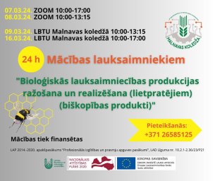 Bioloģiskās lauksaimniecības produkcijas ražošana un realizēšana biškopībā Bioloģiskās lauksaimniecības produkcijas ražošana un realizēšana biškopībā
